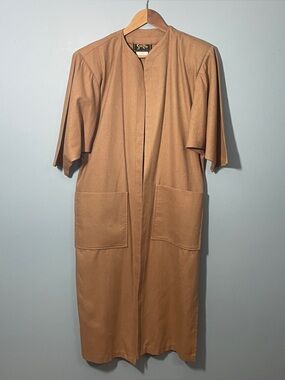 Vintage SILK Open Front Duster Jacket